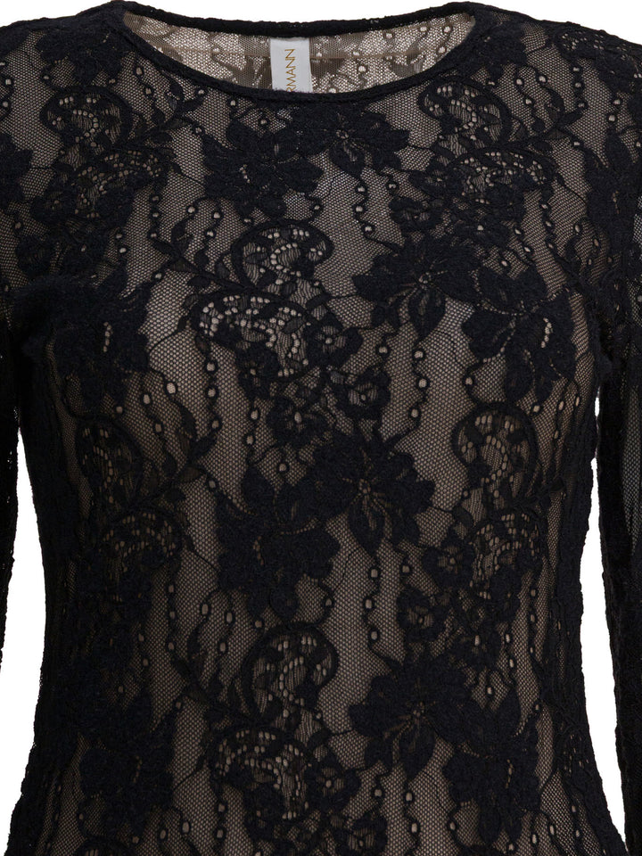 Zimmermann Perforated Lace Bodysuit Top - Nero | bb8ad83b1dba5ec6dcb72687434775397567bd39