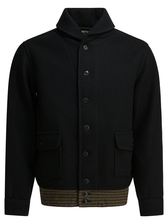 Wool Bomber Jacket Jackets And Coats Nero