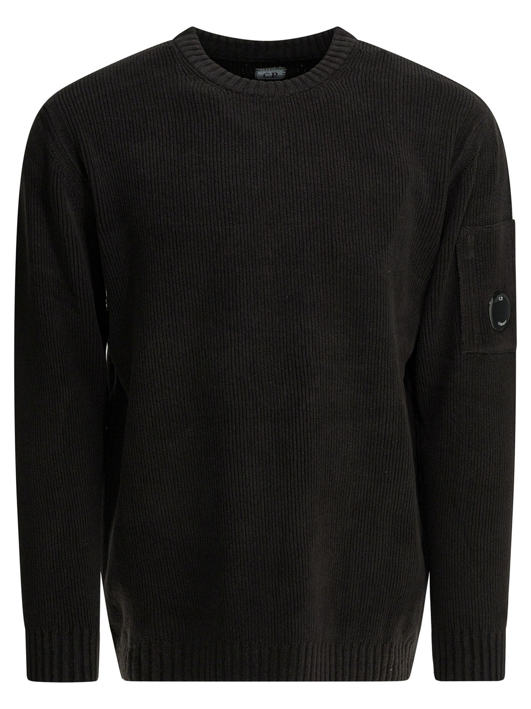 C.P. Company Crew-Neck Sweater With Logo Knitwear - Nero | 2a5c6fe4b8a57101af9c856701202d086f5c7483