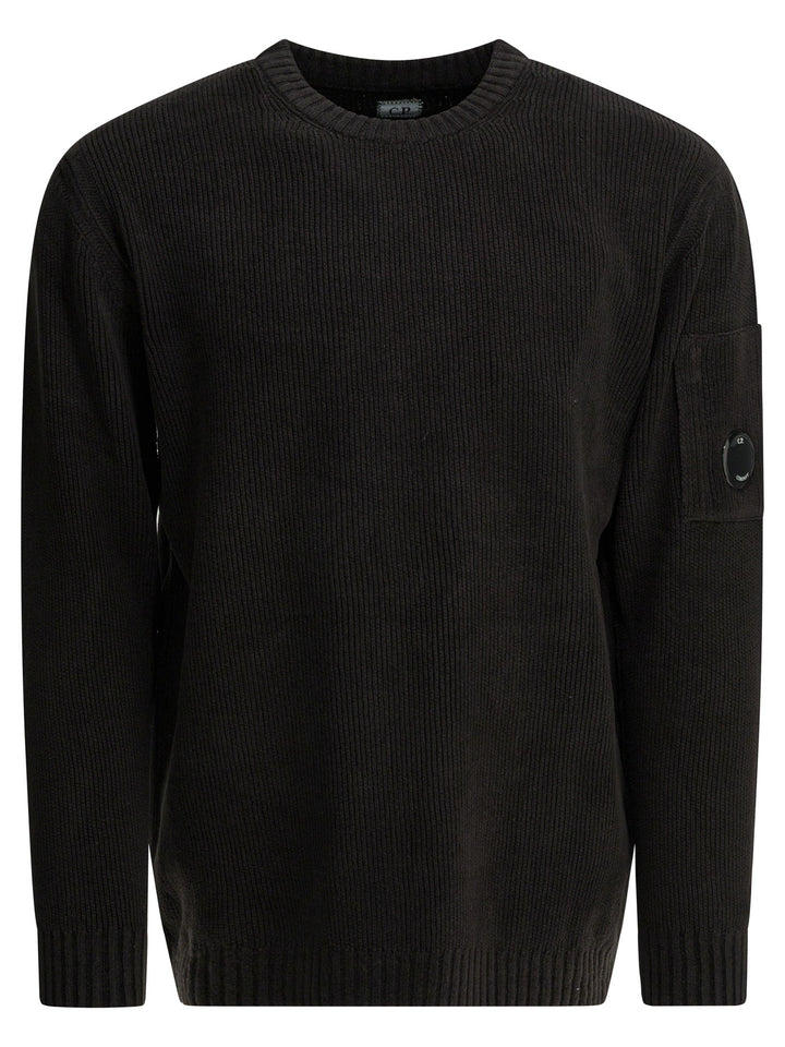 C.P. Company Crew-Neck Sweater With Logo Knitwear - Nero | 2a5c6fe4b8a57101af9c856701202d086f5c7483