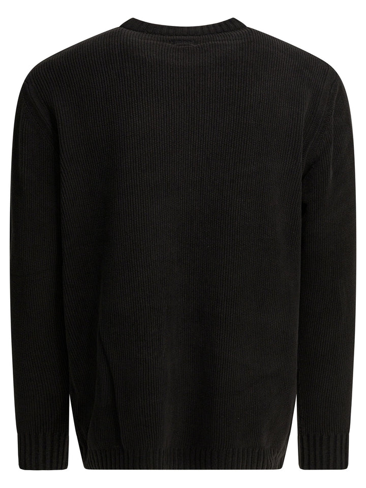 C.P. Company Crew-Neck Sweater With Logo Knitwear - Nero | ad853d461e74ed69c3240a9566ef47ca41efcf2f