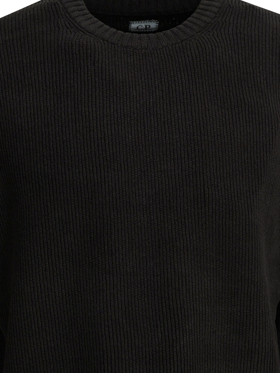 C.P. Company Crew-Neck Sweater With Logo Knitwear - Nero | d312f91841fc63c85a09a24fc08f3b1eccbf7361