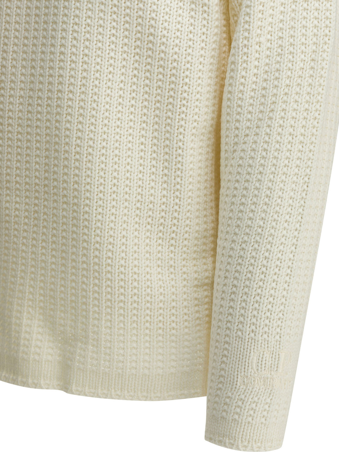 C.P. Company Wool Crew Neck Sweater Knitwear - Bianco | 11843178255b42b63c40cccd0bb50f4096373d2d