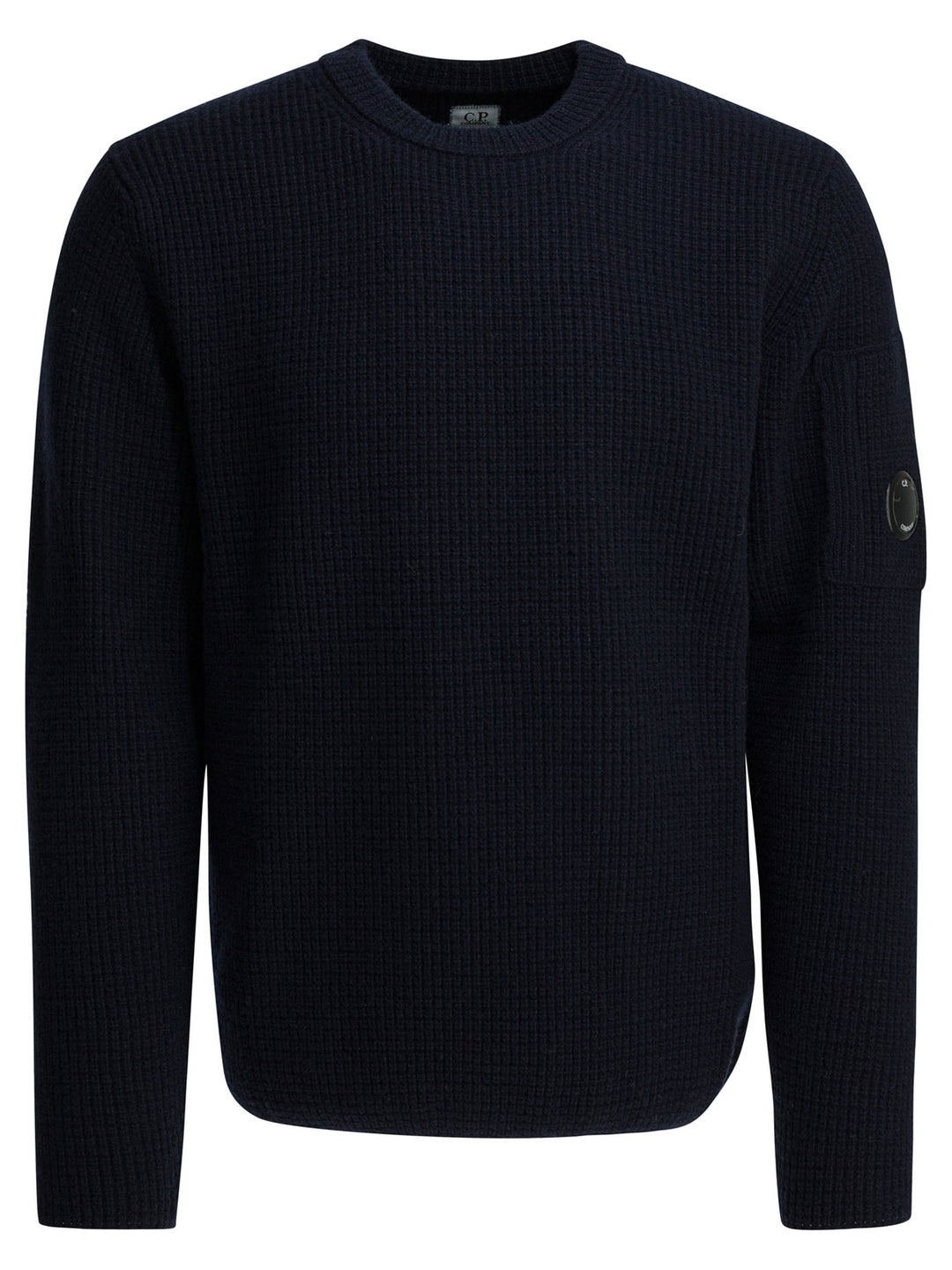 C.P. Company Crew-Neck Sweater With Logo Knitwear - Blu | 55a34962f0defe5885d23e5c0c7cf418f279359e