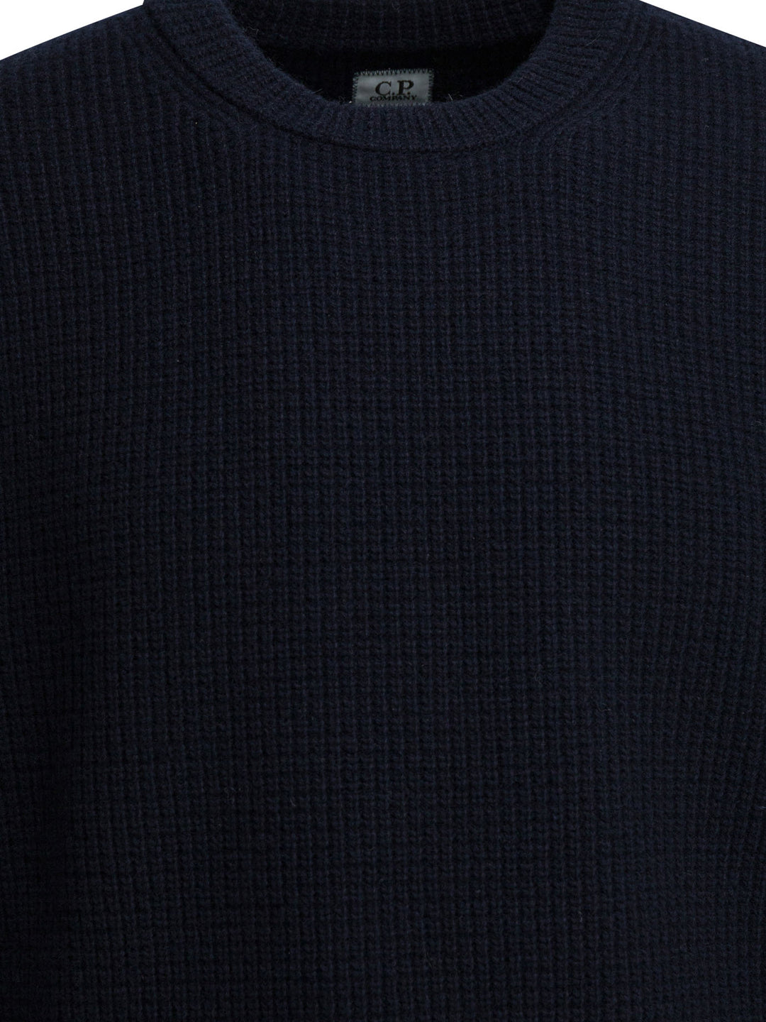 C.P. Company Crew-Neck Sweater With Logo Knitwear - Blu | 810d537f8a04656078c330907705c852b2c9e1c8