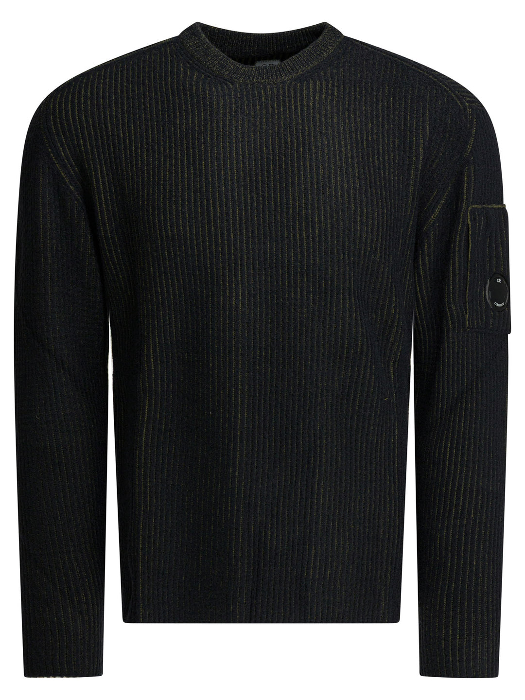 C.P. Company Crew-Neck Sweater With Logo Knitwear - Verde | 5344c8ef98c613a60fef60b48975113a035e6139
