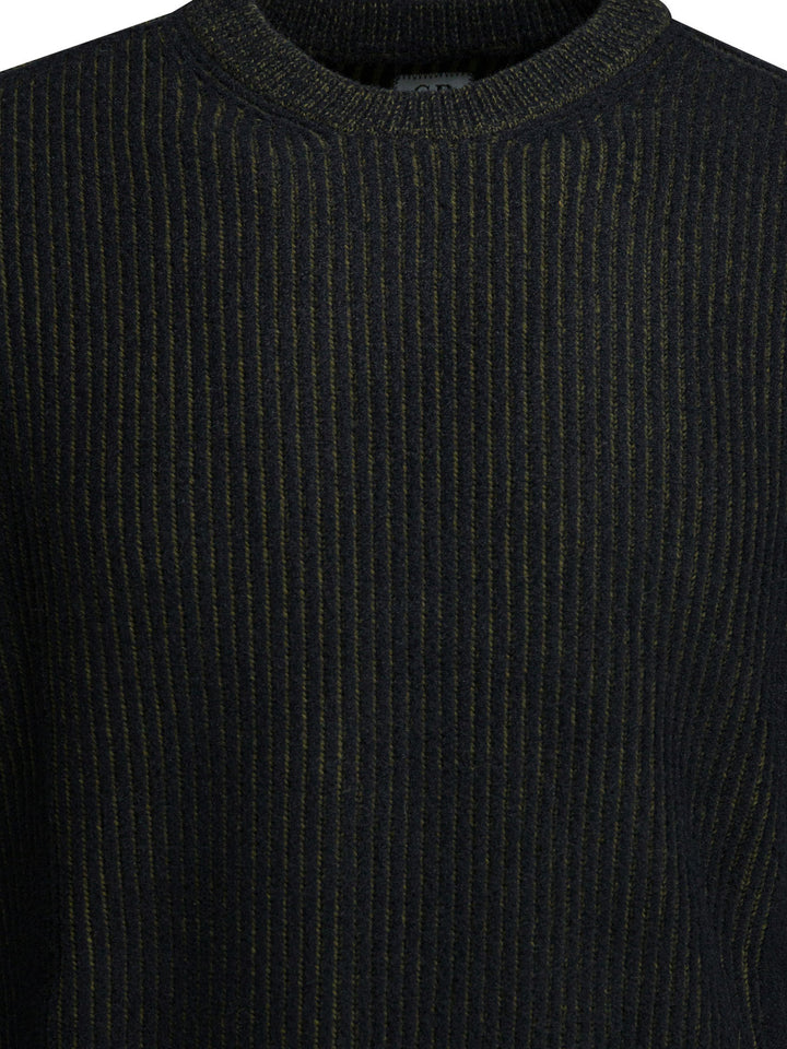 C.P. Company Crew-Neck Sweater With Logo Knitwear - Verde | f5ae5ac35505c14d53fdbc684fdfc7683cdecbdf