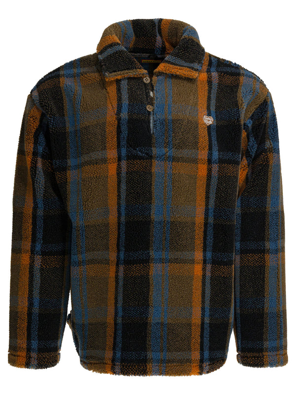 Check Polo Sweater Knitwear Marrone