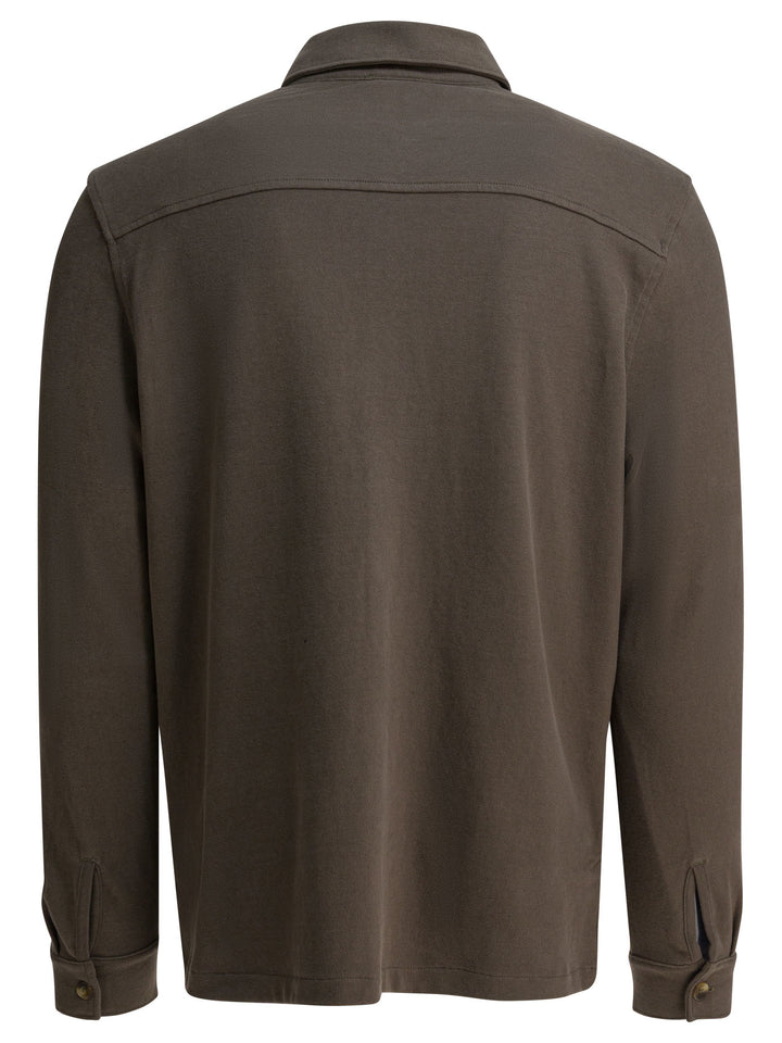 Vince Cotton Suede Overshirt Jacket Jackets and Coats - Marrone | ff90a54d3dba805645cd6592a1b0ac0b7856612c