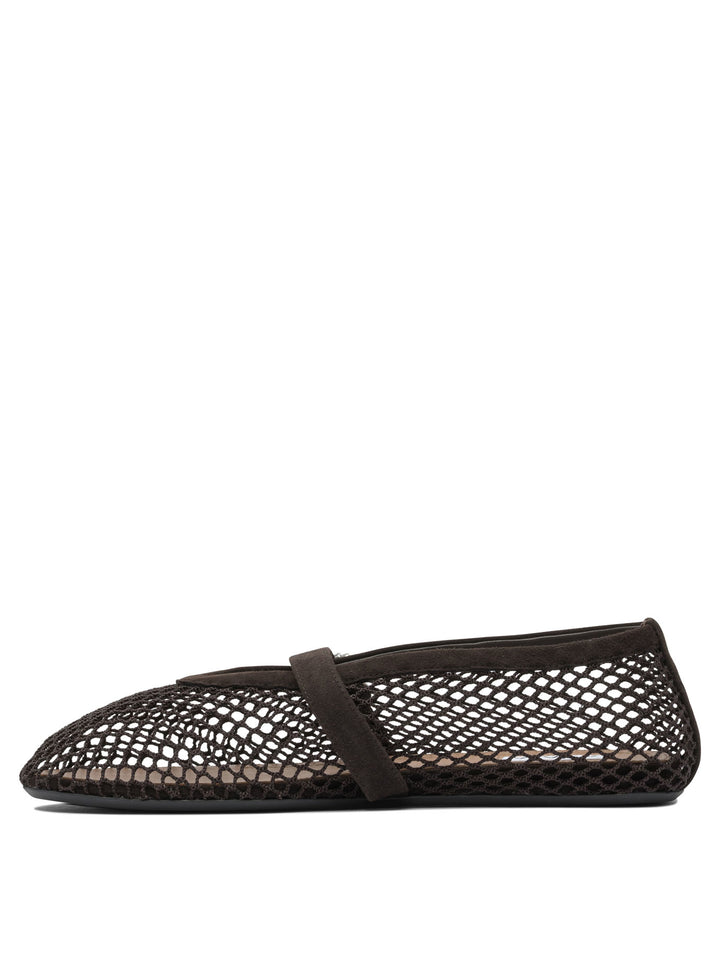 AlaïA Mary Jane Mesh Ballet Flats Ballerinas - Marrone | 09314a96555baab6ee08356a16a9fe5f12bde249