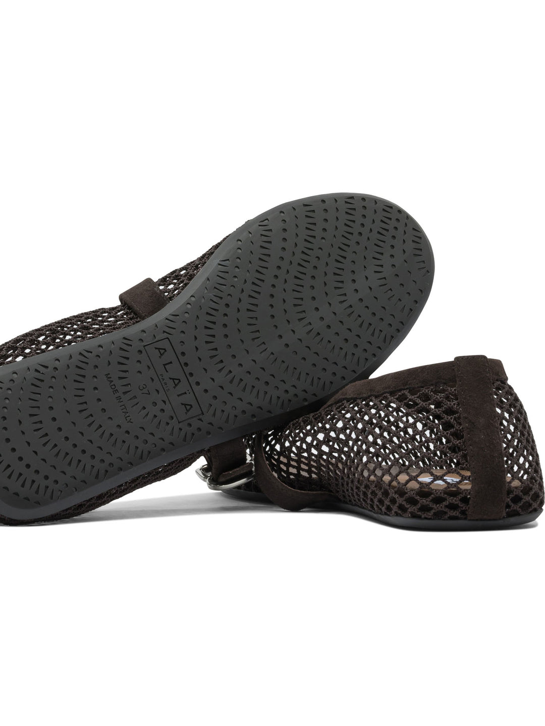 AlaïA Mary Jane Mesh Ballet Flats Ballerinas - Marrone | ddfa207dfb9eefe90f740f26c086c40895e649b1