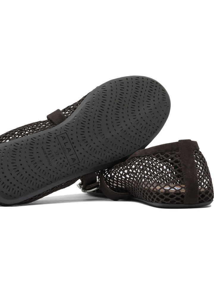 AlaïA Mary Jane Mesh Ballet Flats Ballerinas - Marrone | ddfa207dfb9eefe90f740f26c086c40895e649b1