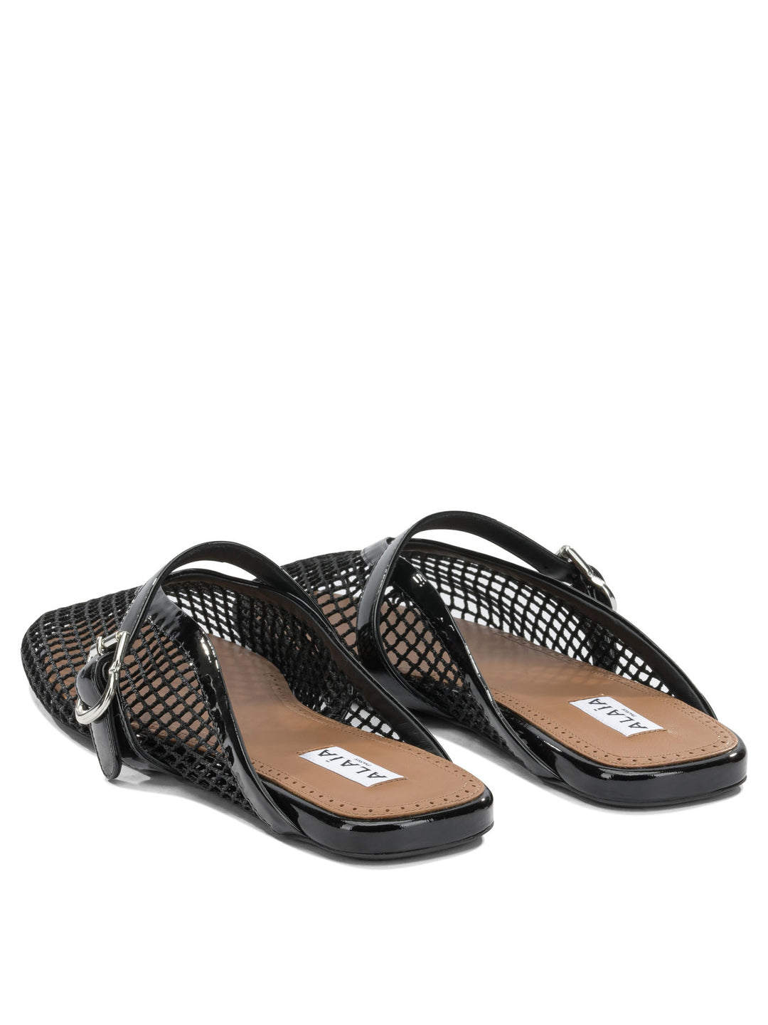 AlaïA Mesh Mules Sandali - Nero | 13c771d099814b71a0a0ef62d73844a21105a7c9
