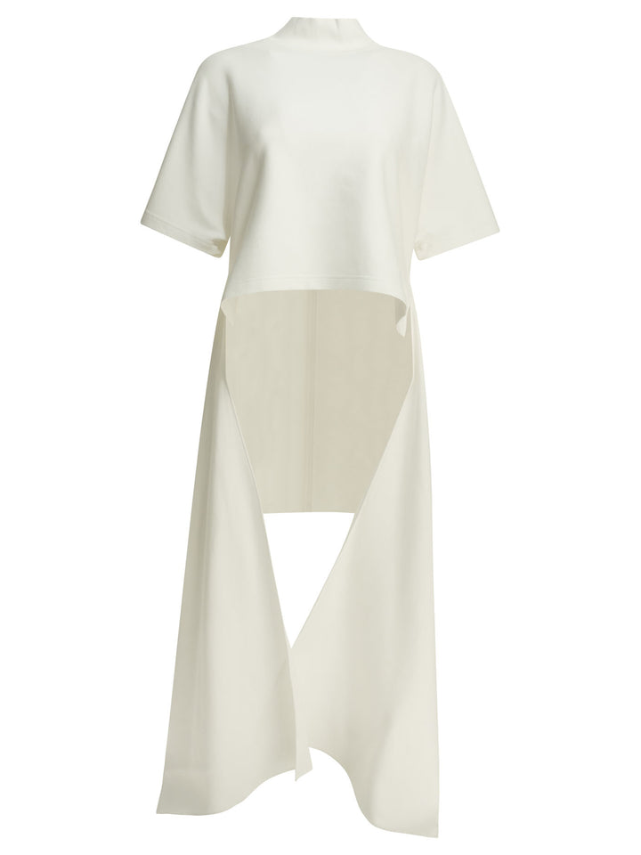 AlaïA Asymmetrical Mock Neck T-Shirt T-shirts - Bianco | 5ad097a177ee05f55c83aa2523ad2eeda9d6c601