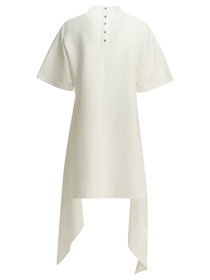 AlaïA Asymmetrical Mock Neck T-Shirt T-shirts - Bianco | 747b7793bc11da4a624001d87c2ef4588e7f7215
