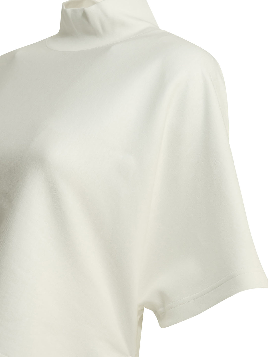 AlaïA Asymmetrical Mock Neck T-Shirt T-shirts - Bianco | 12f526387d486e7deb3d8418559b4196dfe12c3e
