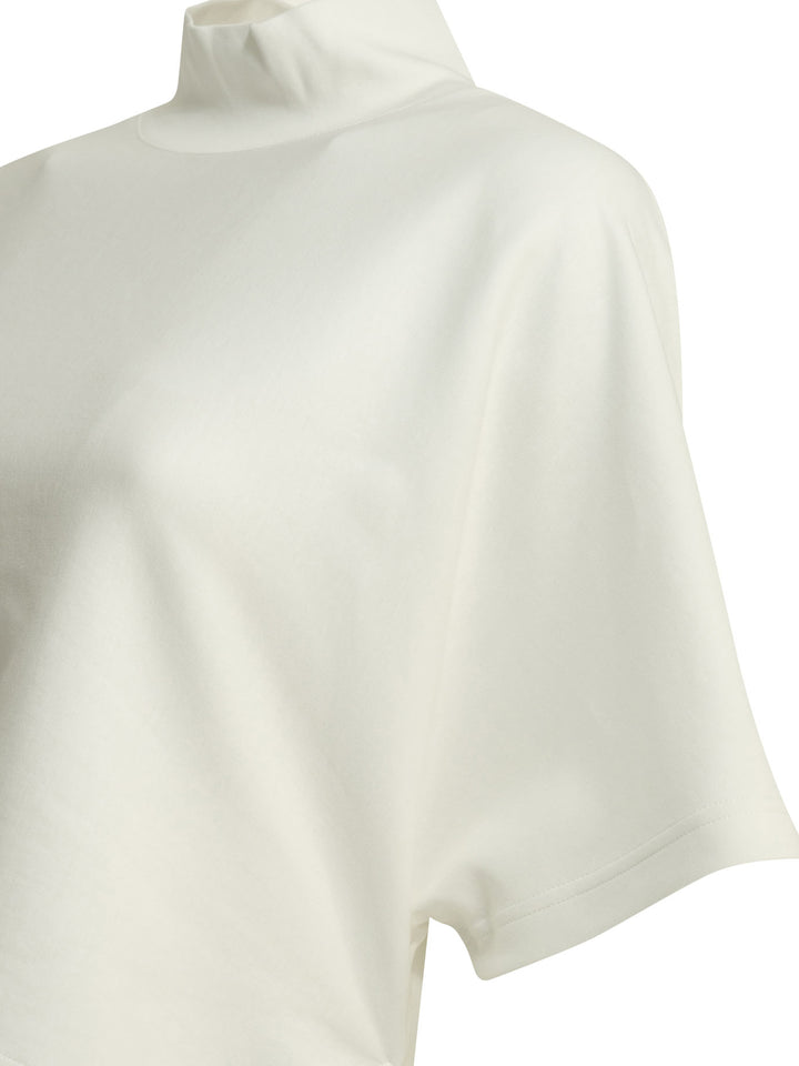 AlaïA Asymmetrical Mock Neck T-Shirt T-shirts - Bianco | 12f526387d486e7deb3d8418559b4196dfe12c3e