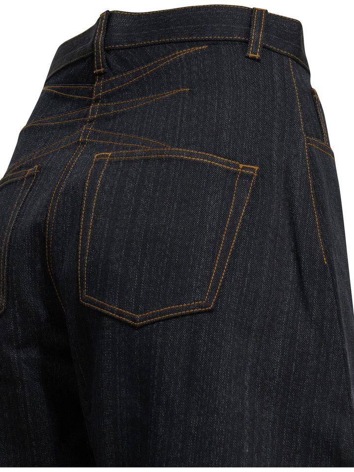 AlaïA Round Jeans - Blu | 6ed4572b11445ad24934b0345fdfee31290b857f