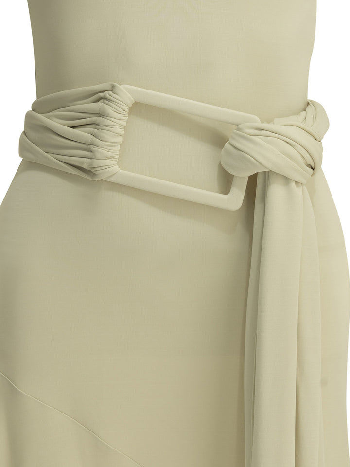 AlaïA Draped Midi Dress Abiti - Bianco | 03cba4ed5b26a9b0ac14da97f6406b94b88f2771