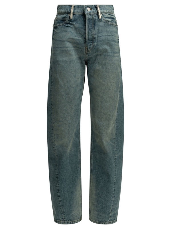 Gamba Larga Jeans Blu