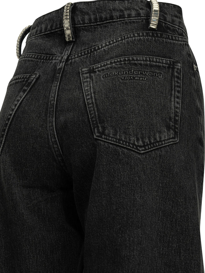Alexander Wang Wide-Leg Jeans - Nero | 80cd536f689b7613b4ba302dd42b1af986b8f078