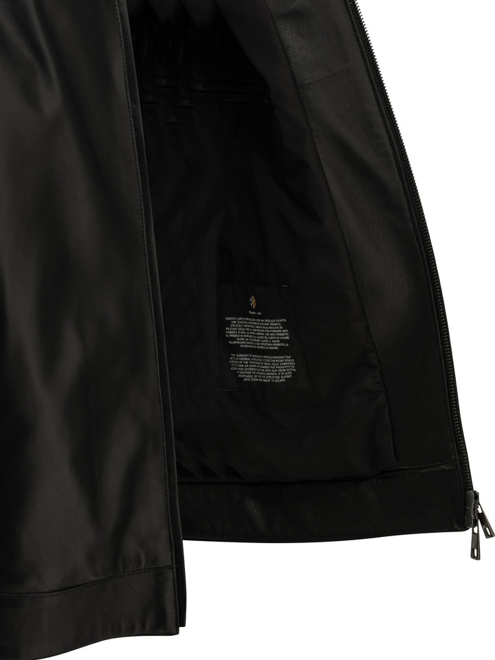 Altum Padded Leather Jacket Jackets and Coats - Nero | 5e2369b81ae91856cd8bb3756e3d5cd111451bbc