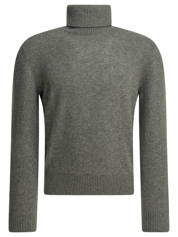 Cashmere Turtleneck Sweater Knitwear Grey