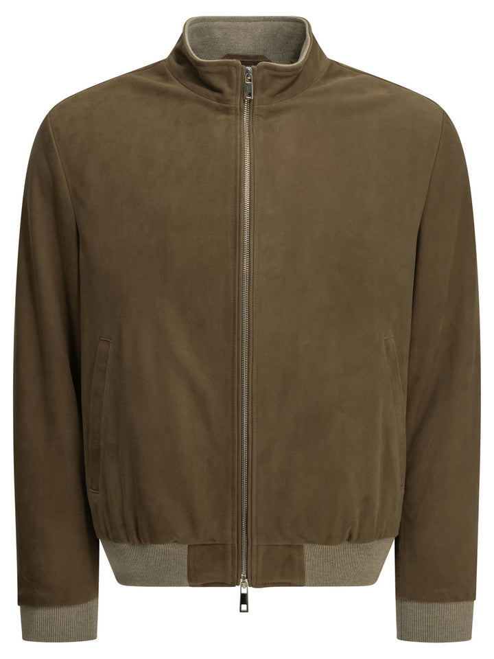 Altum Padded Suede Bomber Jacket Jackets and Coats - Beige | 36cdeb52dcba57e9e1cce8340bbde7255ea3163a