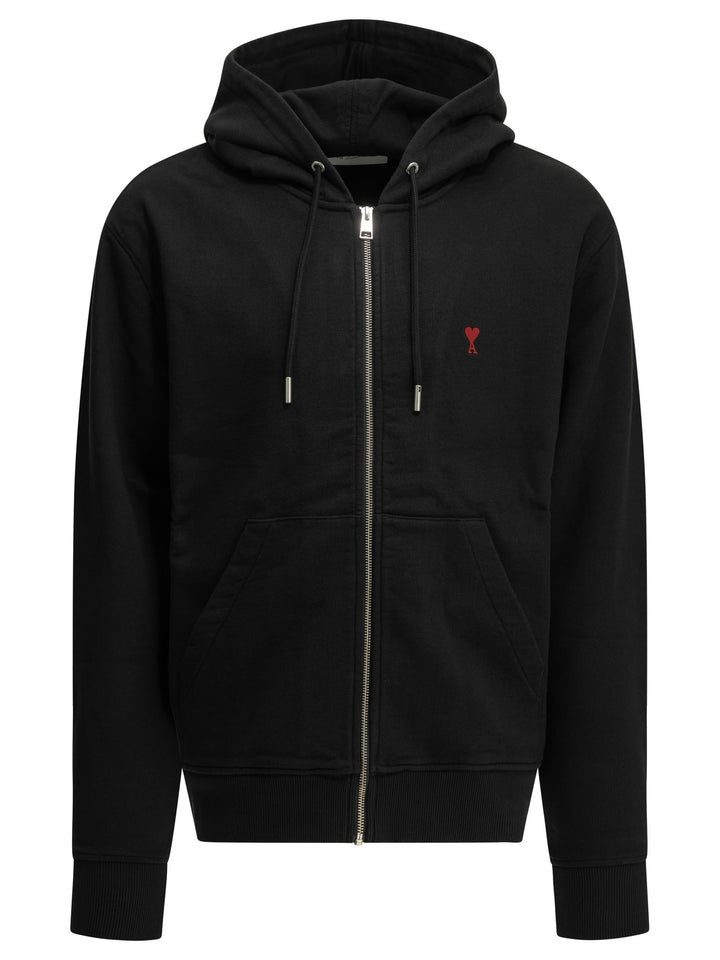 Ami Paris Ami De Coeur Sweatshirts - Nero | 1c0ace4cbe32af5c110aa9d61d5c89c1a47e6e07