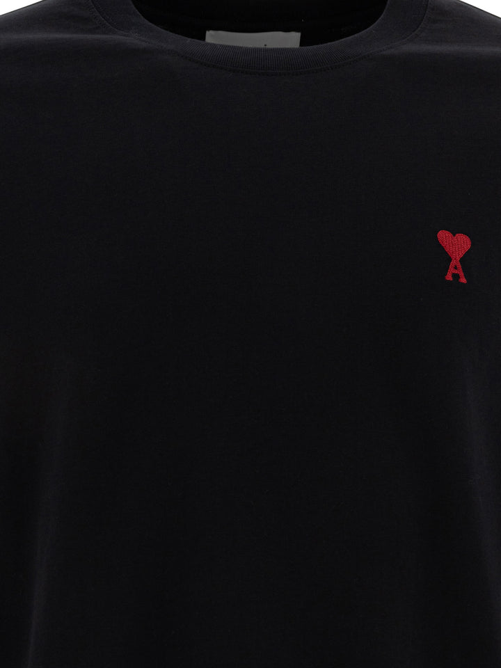 Ami Paris Ami De Coeur T-shirts - Nero | 8a9590a63195d9d2111fc90f07cb30e1ea7529fd