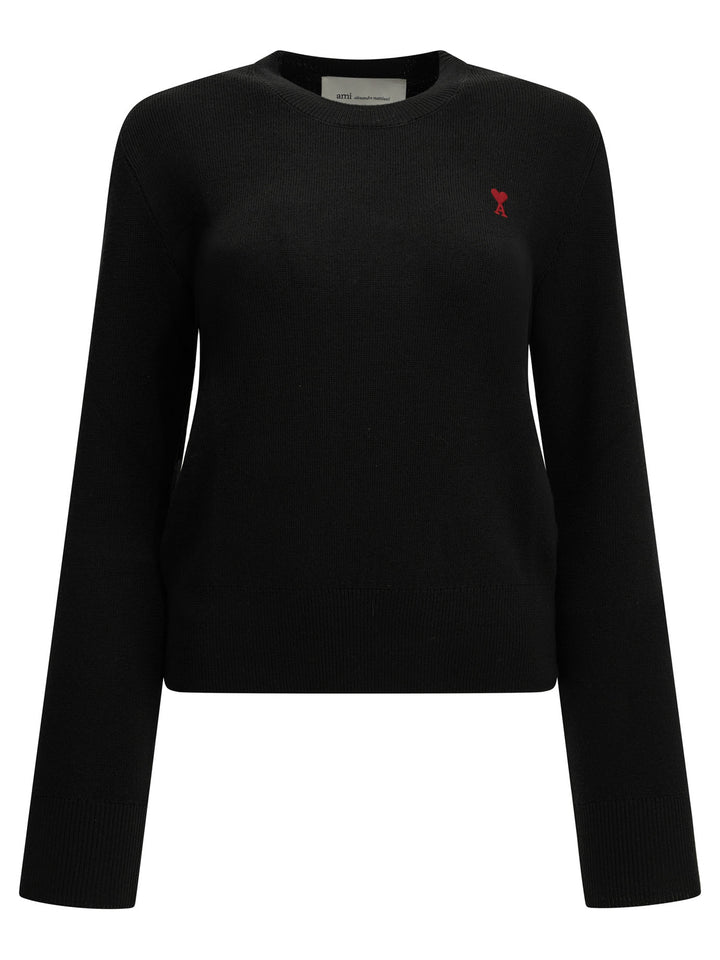 Ami Paris Ami De Coeur Knitwear - Nero | 745fadadcb40943e5113fb9df8505dde0ef6450a