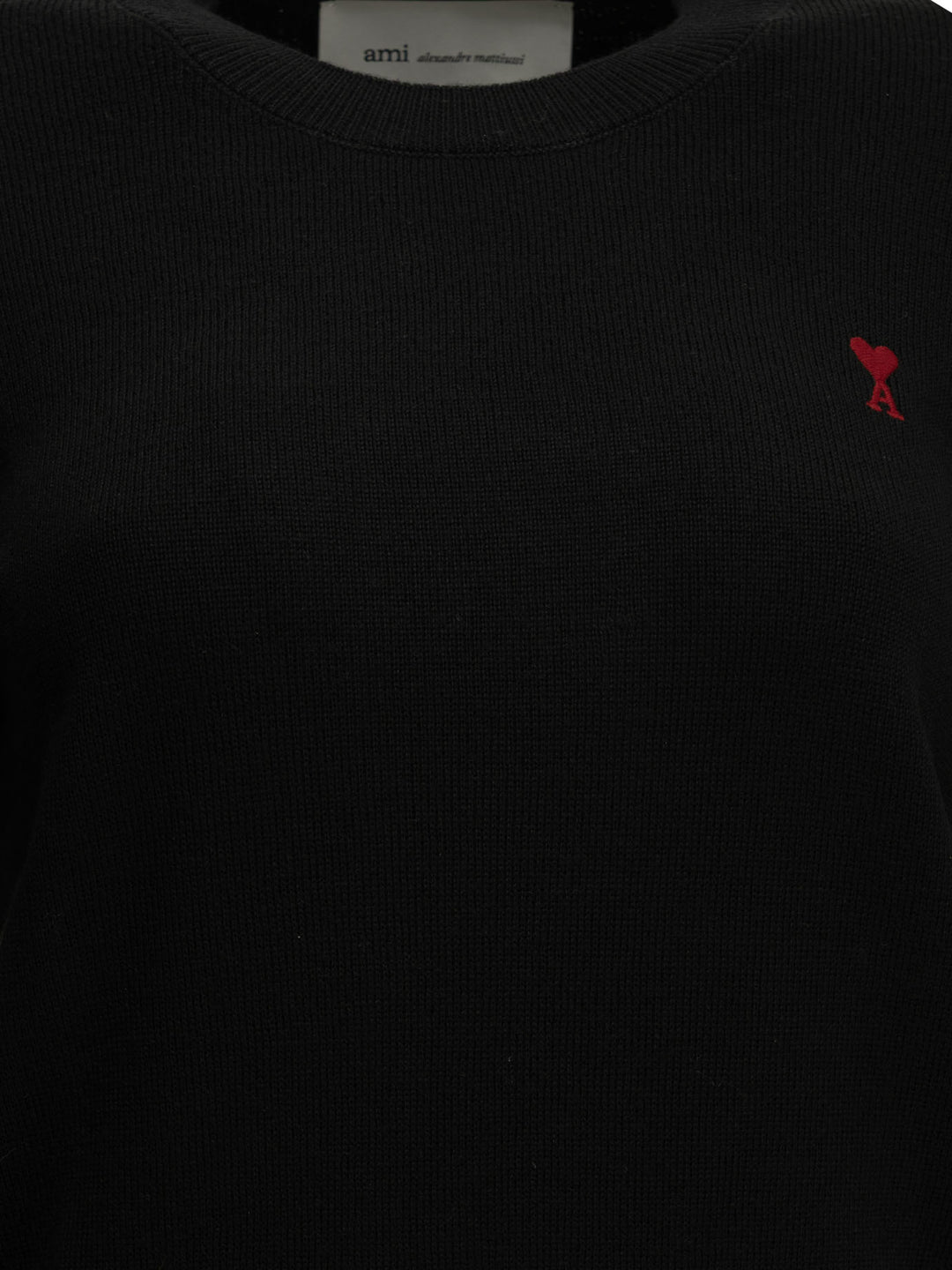 Ami Paris Ami De Coeur Knitwear - Nero | bcef7ae5d5dbf39b121f242486e2e2199f68cb20