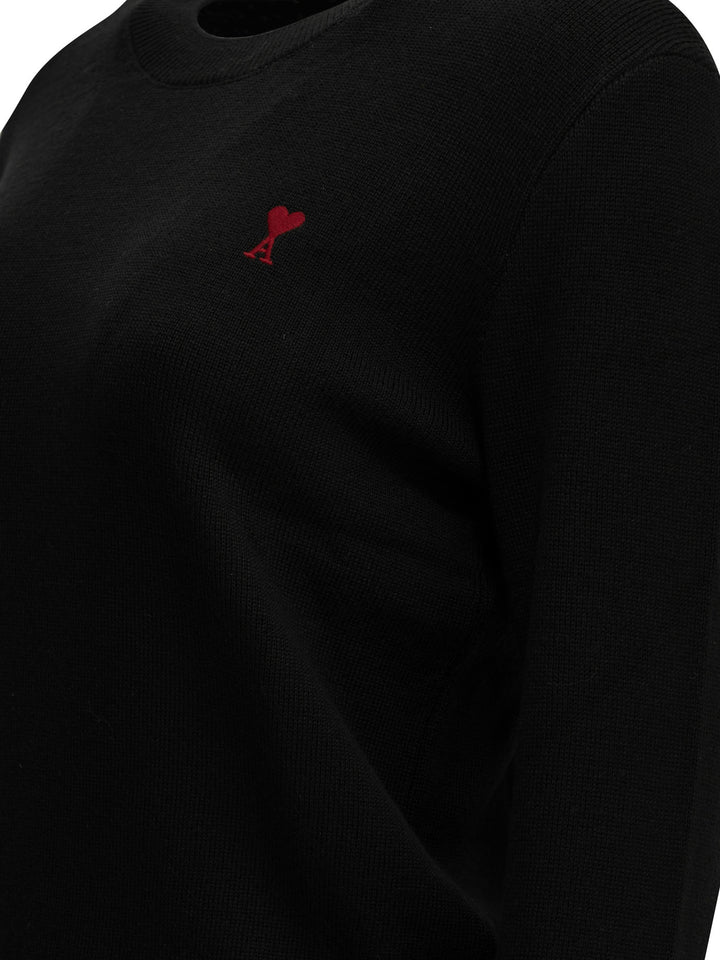 Ami Paris Ami De Coeur Knitwear - Nero | b15c5fc6cf7d83e403d1ef73f334dd6c6878ba50