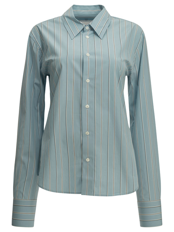 Casual Shirt With Logo Shirts Light Blue