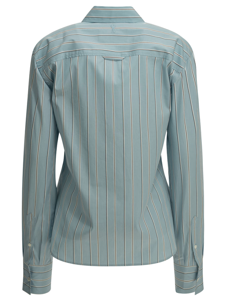 Ami Paris Casual Shirt With Logo Shirts - Light blue | 07c753f4e1a16e5ef4ab4e9924be527a8f00b9a7