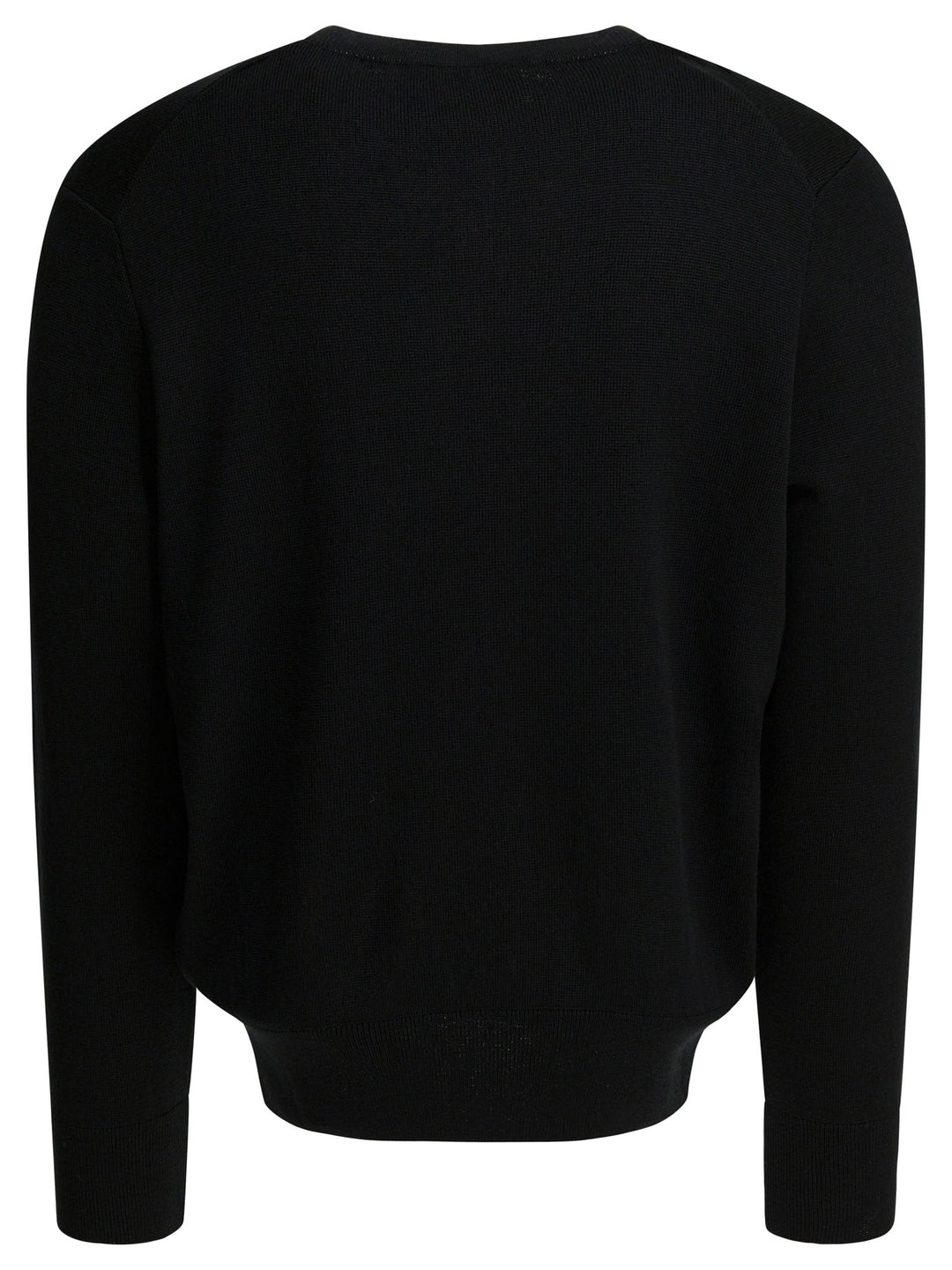Ami Paris Wool Crewneck Sweater Knitwear - Nero | 82aba308588c5709c4dfbf8dd6b872fac974e371