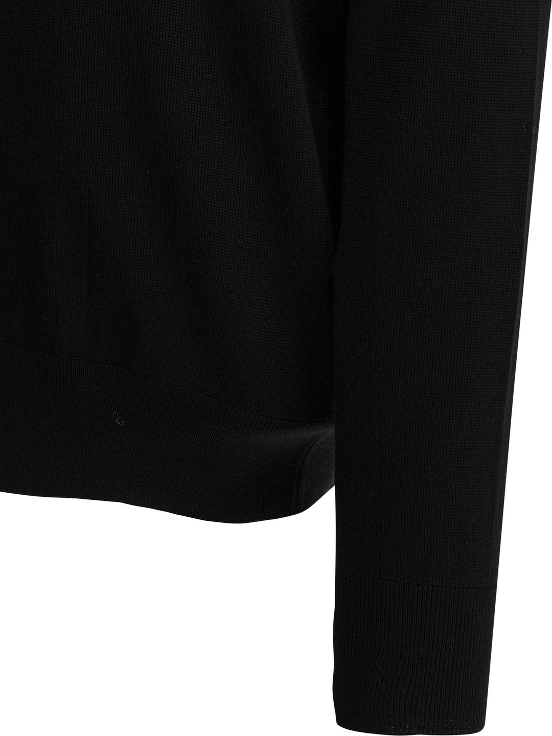 Ami Paris Wool Crewneck Sweater Knitwear - Nero | db03ac87cc82adac7300c23139b090e31015b973