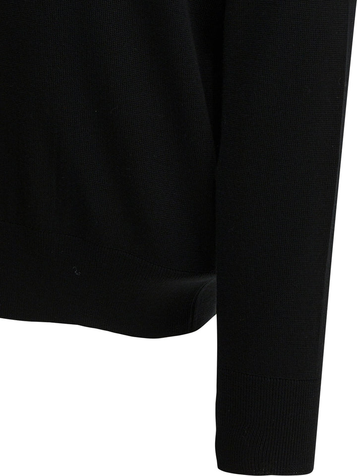 Ami Paris Wool Crewneck Sweater Knitwear - Nero | db03ac87cc82adac7300c23139b090e31015b973