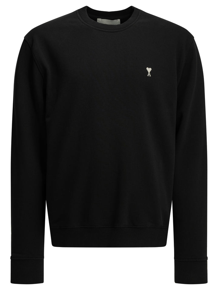 Ami Paris Ami De Coeur Sweatshirts - Nero | 793ac4b00e98f60397716be214b81471dad380e0