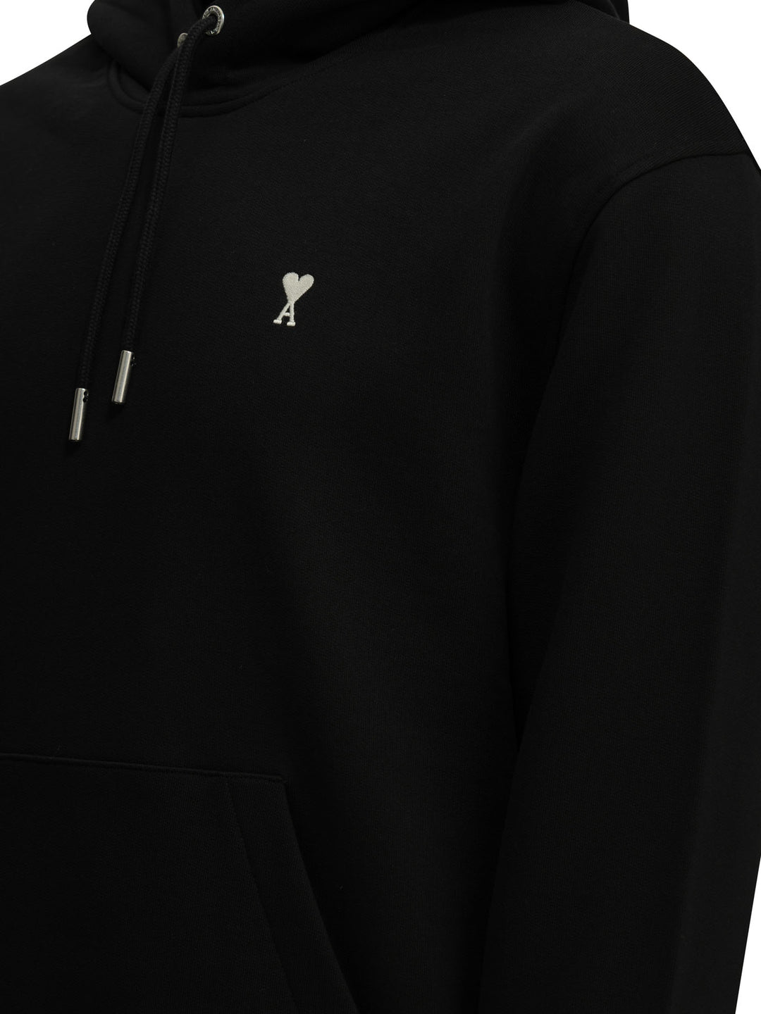 Ami Paris Hoodie With Logo Sweatshirts - Nero | de603131f04aa2976f270d26df2e1c2584040ae9