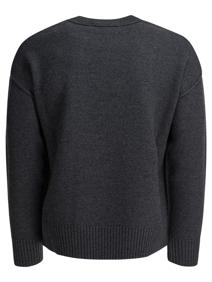 Ami Paris Ami De Coeur Knitwear - Grey | 9c7eace0abd08c08999d0773612d580a16212bf5