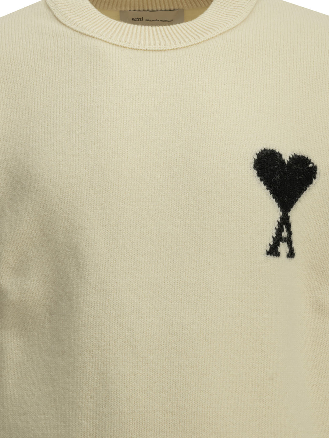 Ami Paris Ami De Coeur Knitwear - Bianco | 53aa1652b849b2fe1096fcf2a02375a937018844