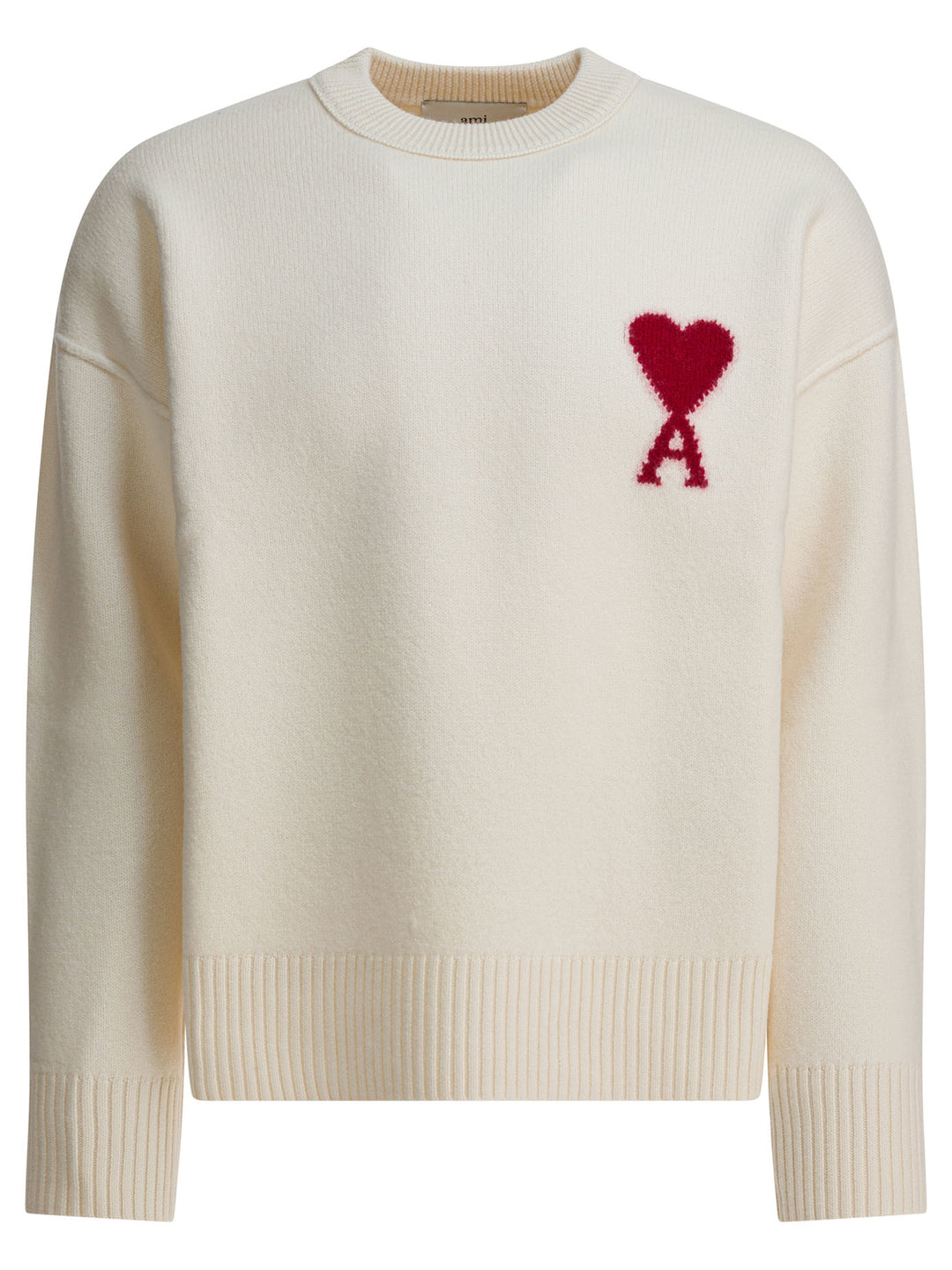 Ami Paris Ami De Coeur Knitwear - Bianco | 0b8c2fa7827f82d1dabe3437d93b700b8e7e723f