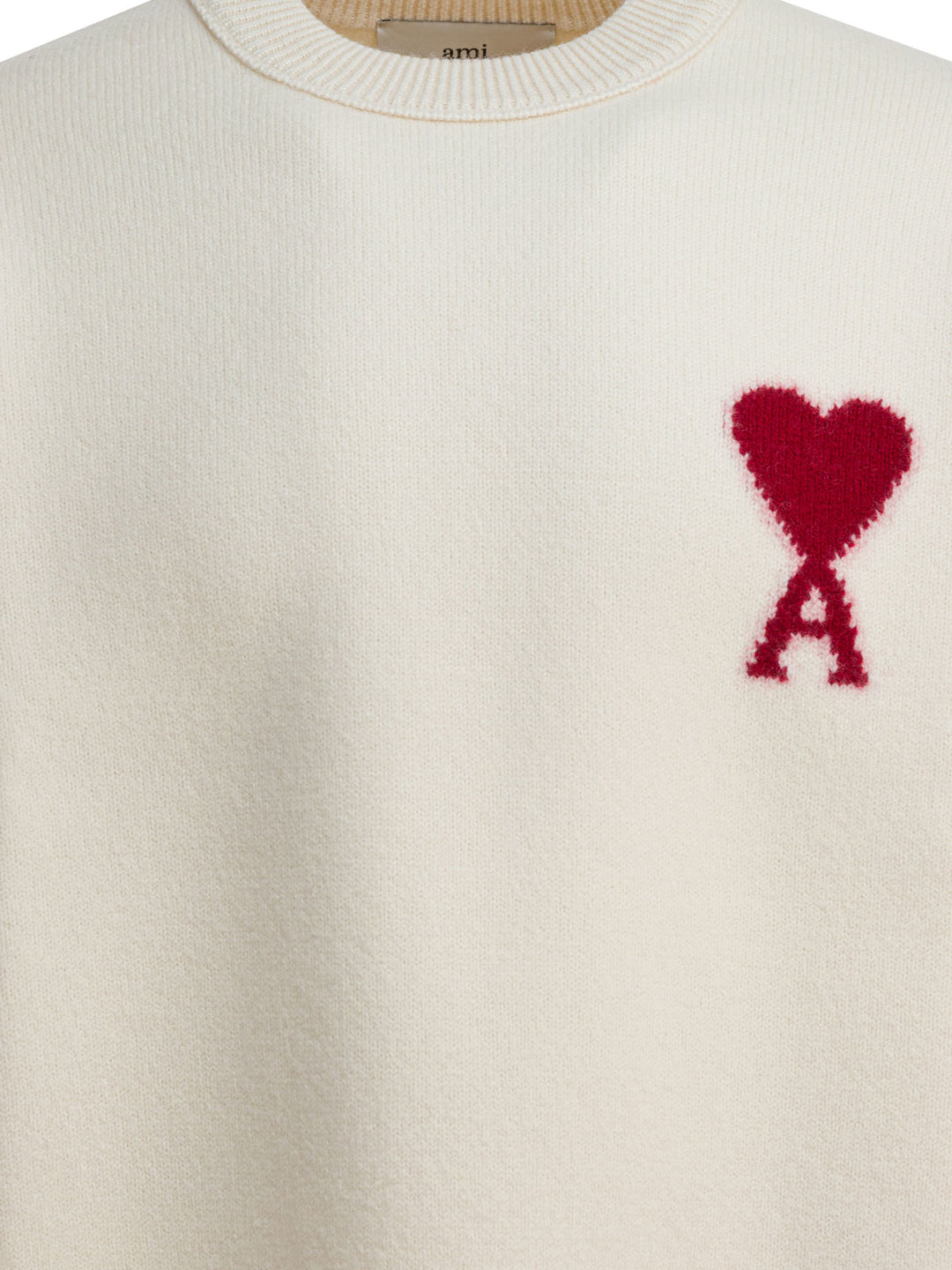 Ami Paris Ami De Coeur Knitwear - Bianco | abb842bd0a522bdb9751d21d4275c8f604c945a0