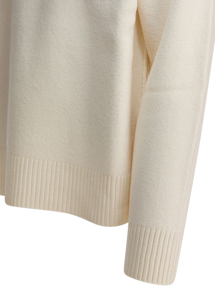 Ami Paris Ami De Coeur Knitwear - Bianco | f729f105252a3b325d16a6a14b54bbd8ec13b796