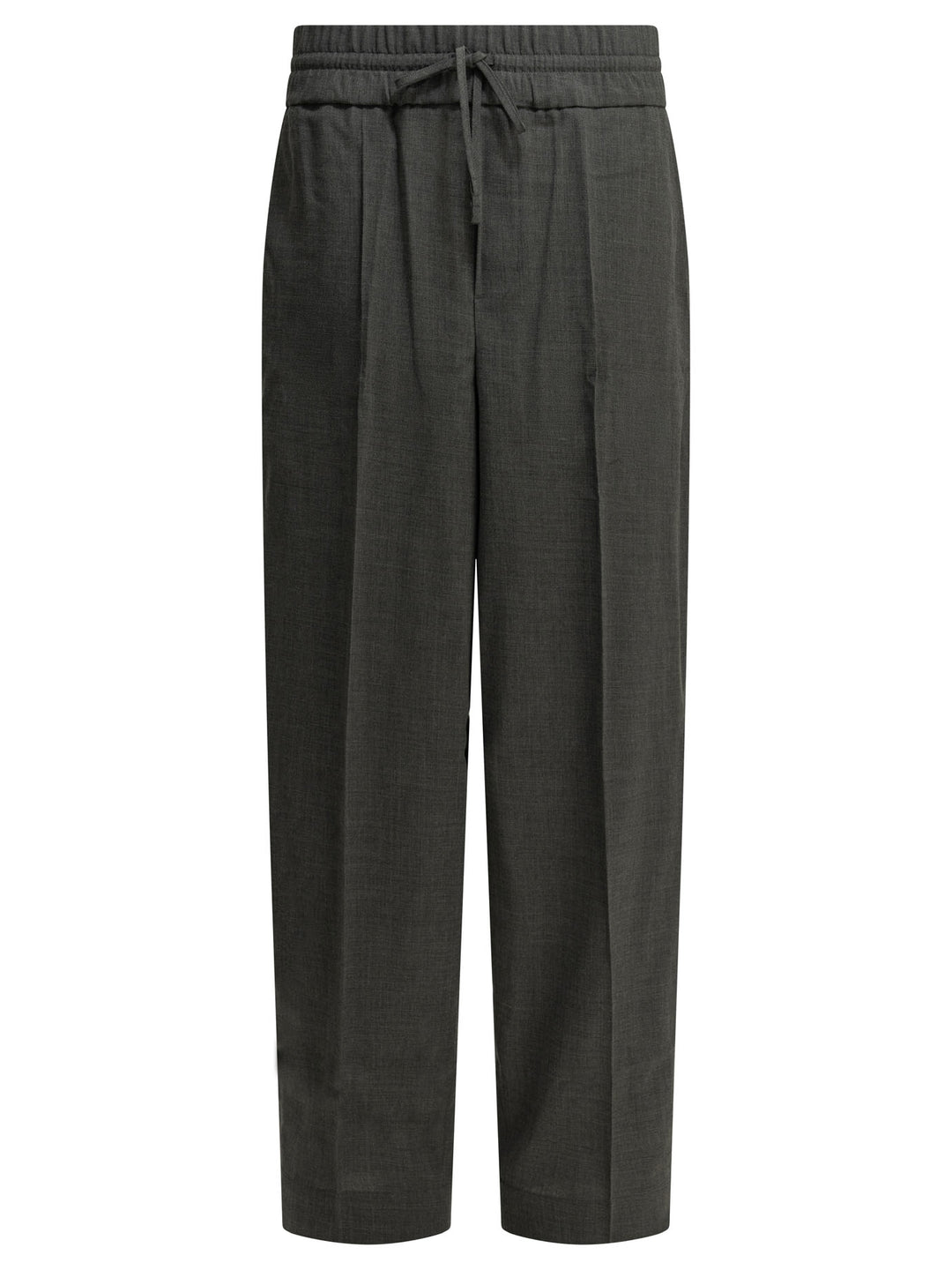Ami Paris Casual Wool Pants Trousers - Grey | 89331d5c865dbab2f5e07a1a40dbd040be18731a