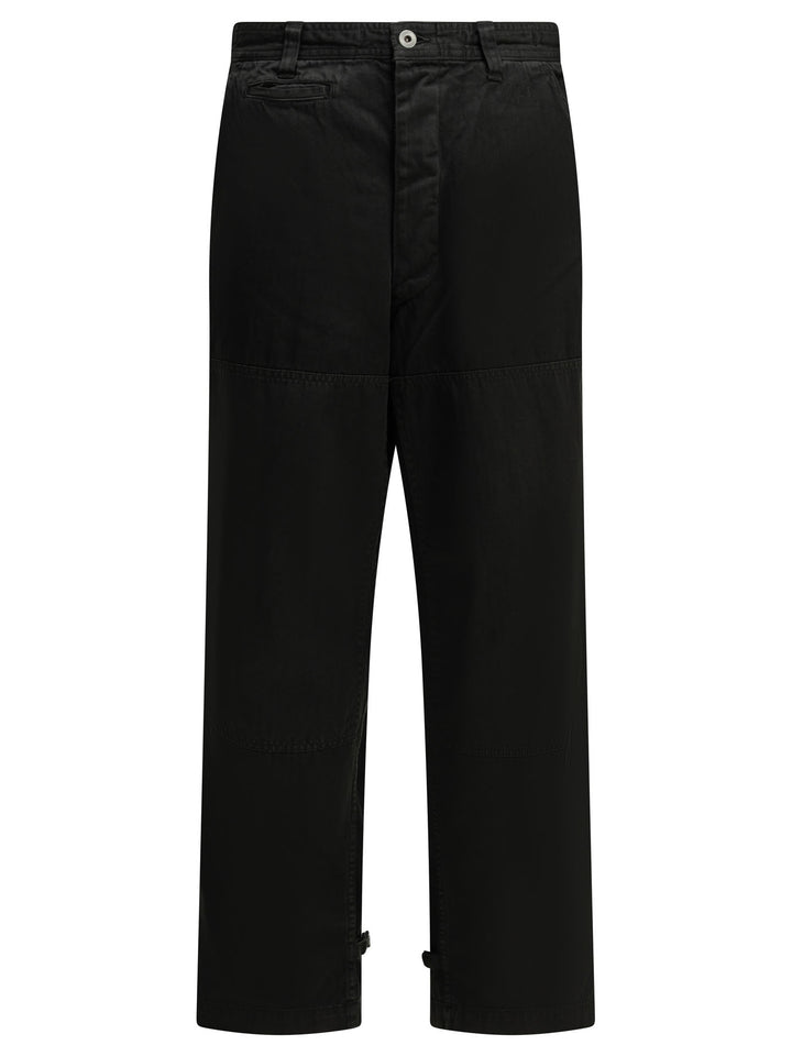 A.Presse Double Knee Trousers - Nero | eb012a6ff55a67457f0d3d0457ce98ddd566fef3