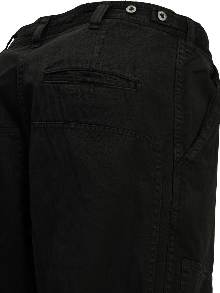 A.Presse Double Knee Trousers - Nero | b364c96a0c4cc3404188d7b4ced412e57e415a59