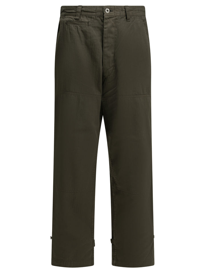 A.Presse Double Knee Trousers - Verde | 158e6425b4ff038ed7370ae075815df6aa7a66ca