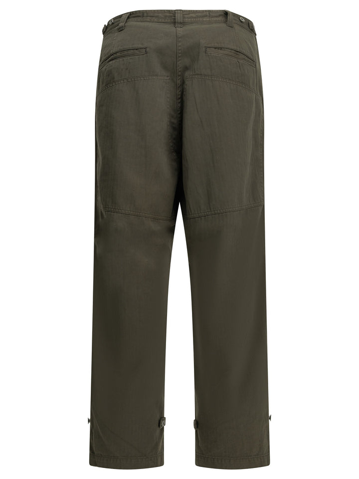A.Presse Double Knee Trousers - Verde | 71c1a1dc86527987e0c6972e369bb03ecb5b7ff4